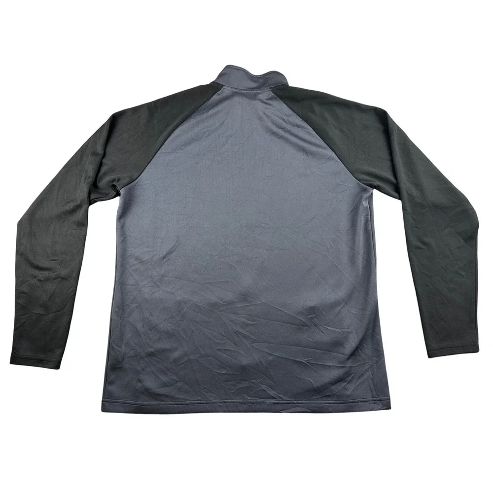 Asics Full Zip Jacket Men XL Gray Black Colorblock Stand Collar Sportswear Light